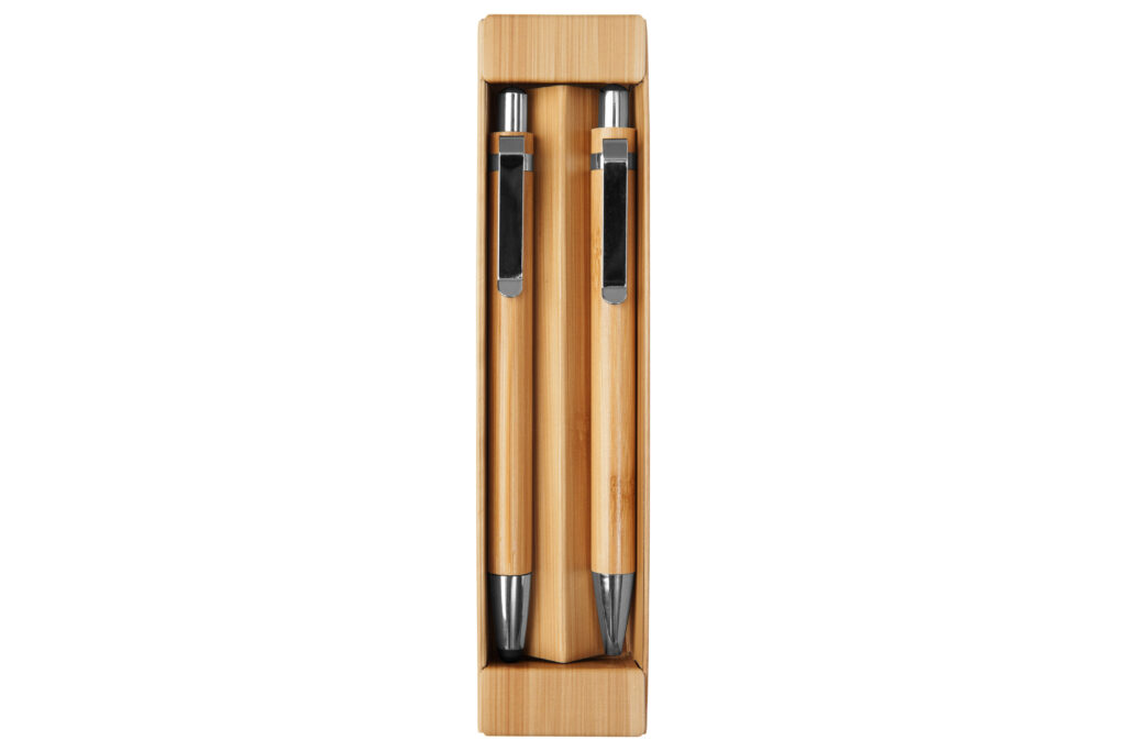 SET DE BOLIGRAFO Y LÁPIZ MECÁNICO DE BAMBÚ "NAGANO DUO" - Madera